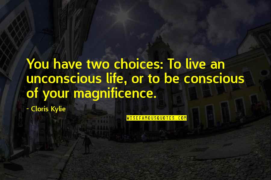 Encharcado Quotes By Cloris Kylie: You have two choices: To live an unconscious