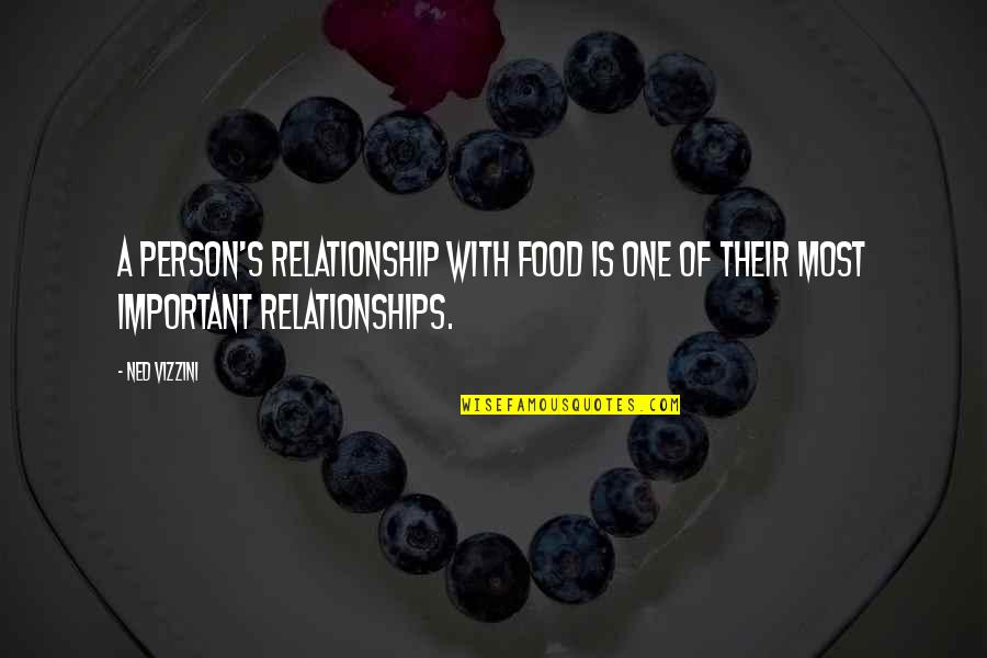 Encheve Quotes By Ned Vizzini: A person's relationship with food is one of