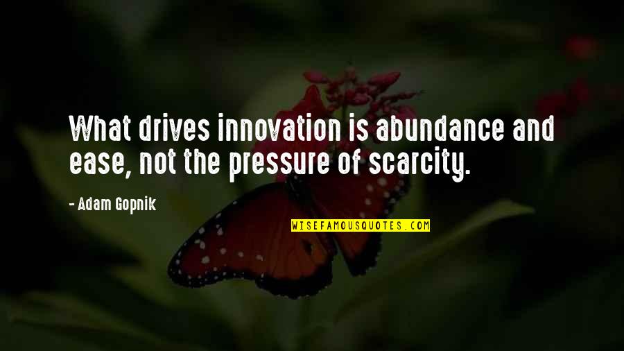 Enchilada Casserole Quotes By Adam Gopnik: What drives innovation is abundance and ease, not