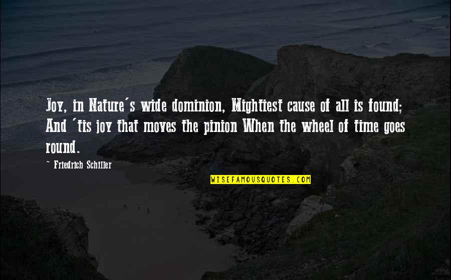 Encimera Teka Quotes By Friedrich Schiller: Joy, in Nature's wide dominion, Mightiest cause of
