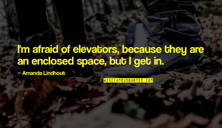 Enclosed Or Enclosed Quotes By Amanda Lindhout: I'm afraid of elevators, because they are an