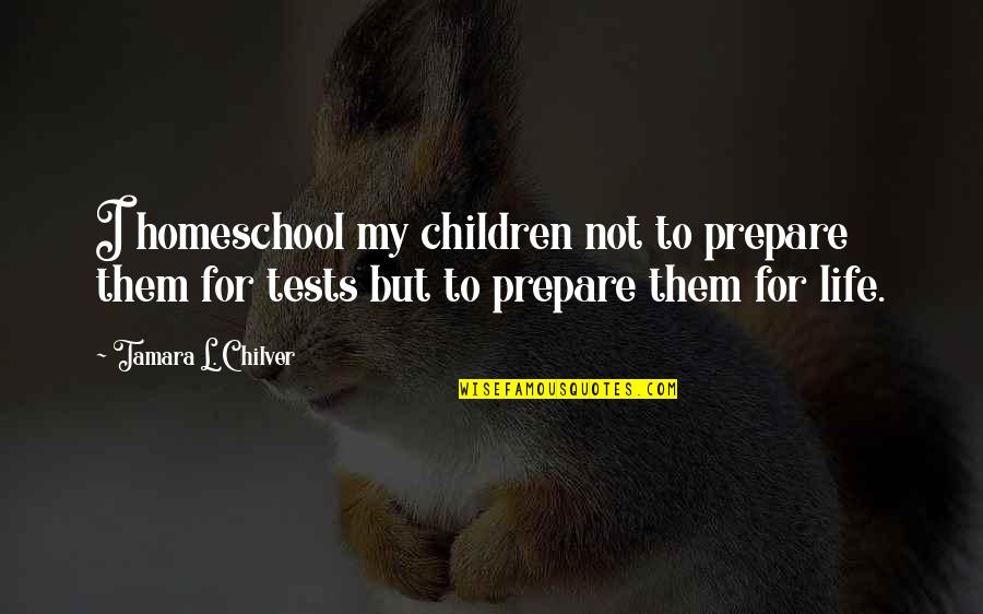 Encouragement For Life Quotes By Tamara L. Chilver: I homeschool my children not to prepare them