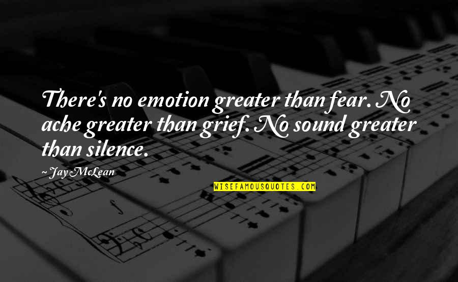 Encouragement On Loss Of A Loved One Quotes By Jay McLean: There's no emotion greater than fear. No ache