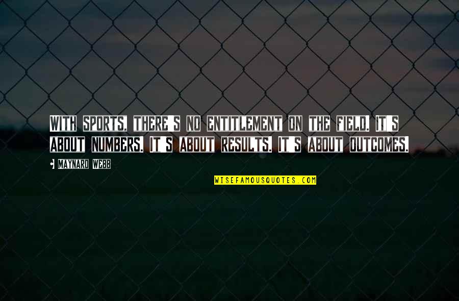 Encouraging Confidence Quotes By Maynard Webb: With sports, there's no entitlement on the field.