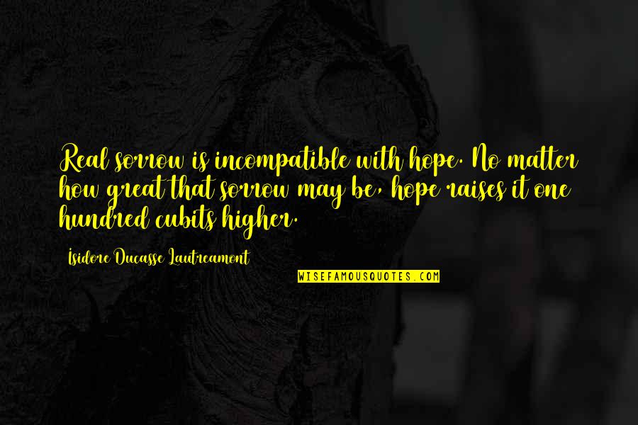 Encrenca Quotes By Isidore Ducasse Lautreamont: Real sorrow is incompatible with hope. No matter