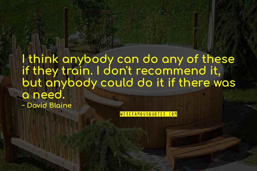 Encryption Privacy Quotes By David Blaine: I think anybody can do any of these