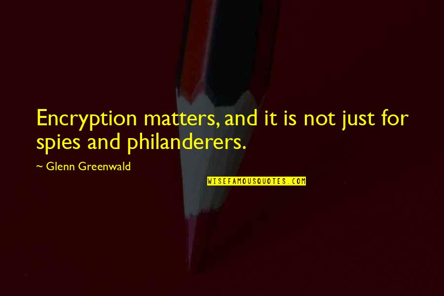 Encryption Quotes By Glenn Greenwald: Encryption matters, and it is not just for