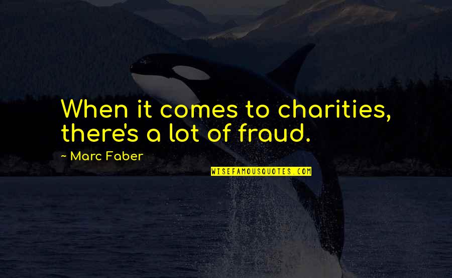 Encuentros Quotes By Marc Faber: When it comes to charities, there's a lot
