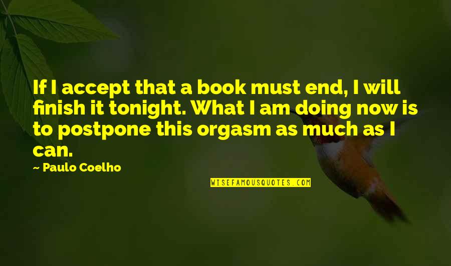 End It Now Quotes By Paulo Coelho: If I accept that a book must end,
