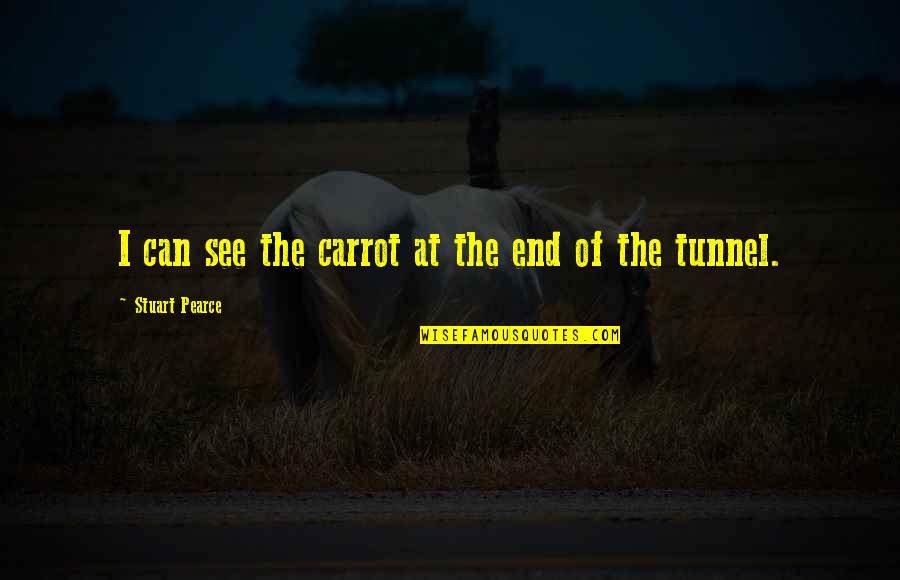 End Of Football Quotes By Stuart Pearce: I can see the carrot at the end End Of Football Quotes By Stuart Pearce: I can see the carrot at the end
