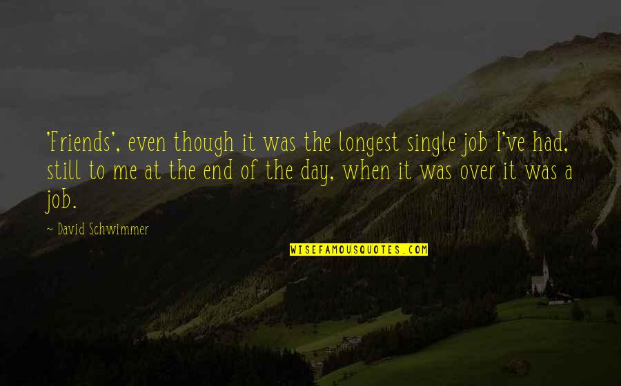 End Of Job Quotes By David Schwimmer: 'Friends', even though it was the longest single