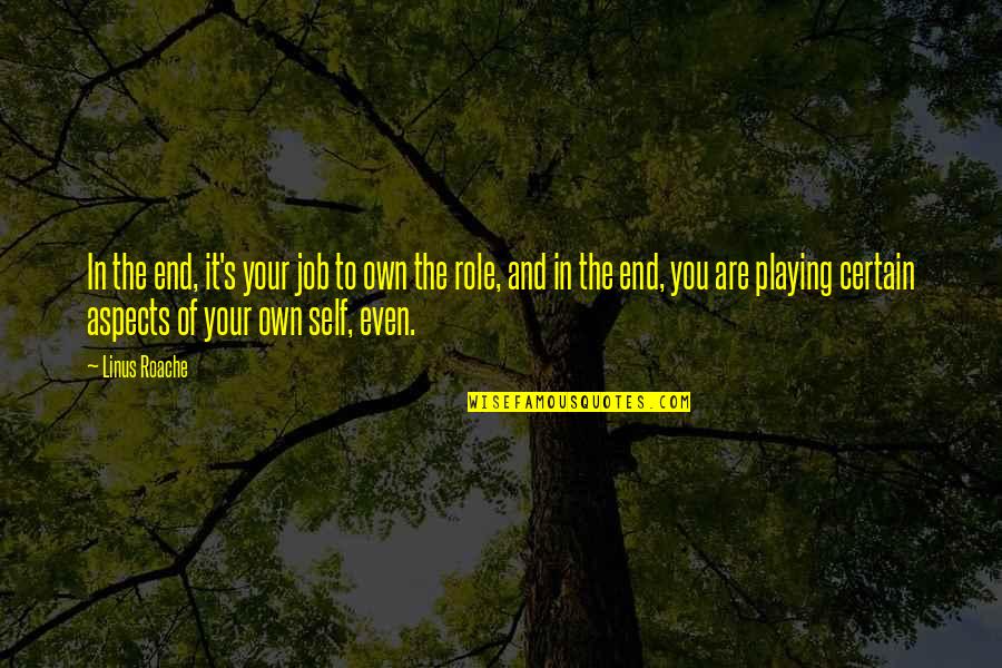 End Of Job Quotes By Linus Roache: In the end, it's your job to own
