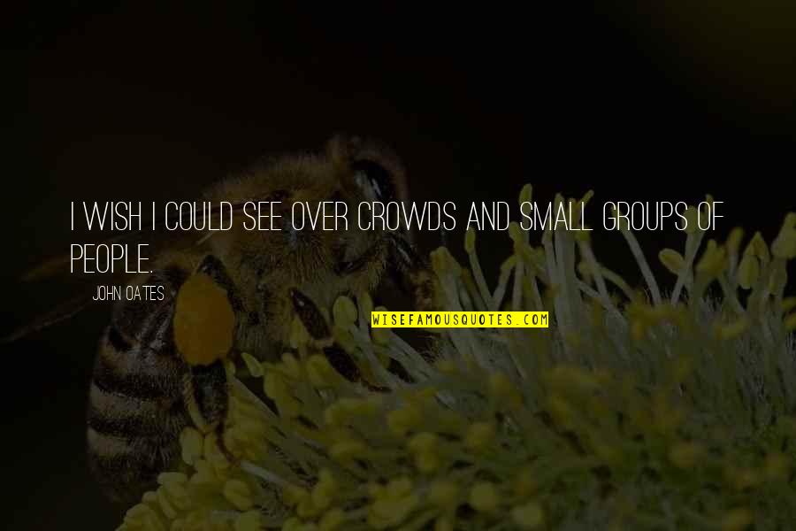 End Of Month Goals Quotes By John Oates: I wish I could see over crowds and