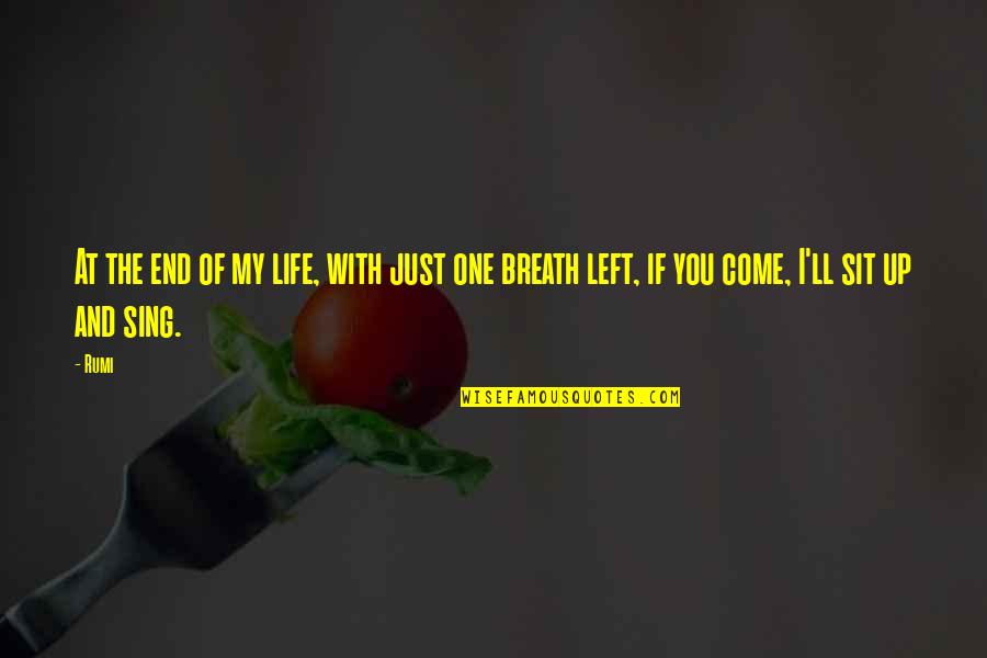 End Of My Life Quotes By Rumi: At the end of my life, with just