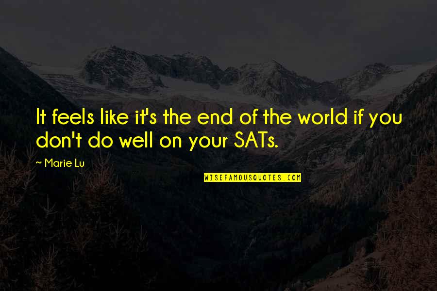 End Of World Quotes By Marie Lu: It feels like it's the end of the