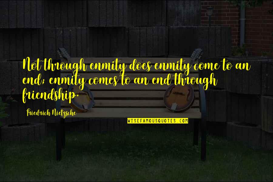 End Our Friendship Quotes By Friedrich Nietzsche: Not through enmity does enmity come to an