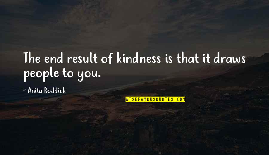 End Result Quotes By Anita Roddick: The end result of kindness is that it