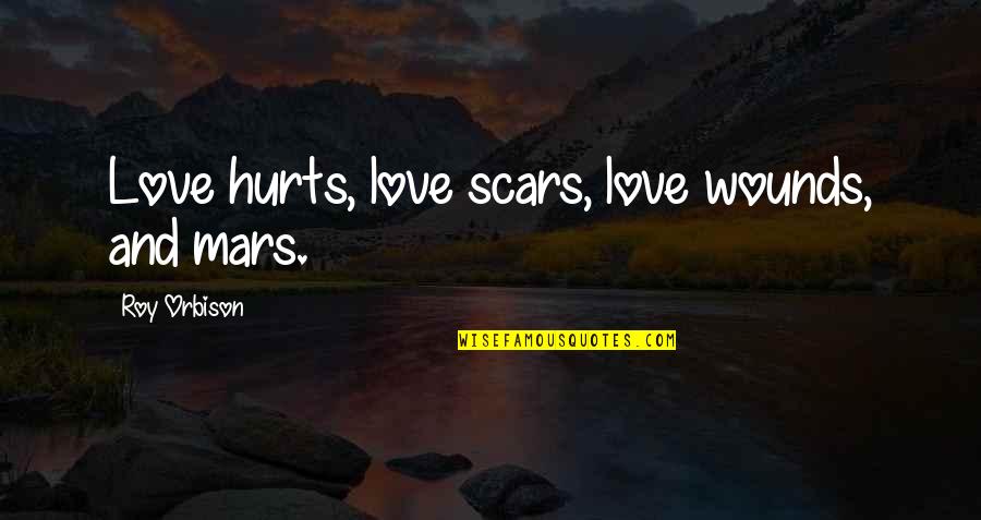 End The Stigma Quotes By Roy Orbison: Love hurts, love scars, love wounds, and mars.