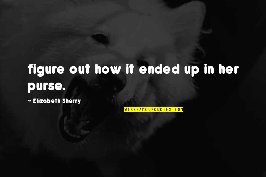 Ended Quotes By Elizabeth Sherry: figure out how it ended up in her