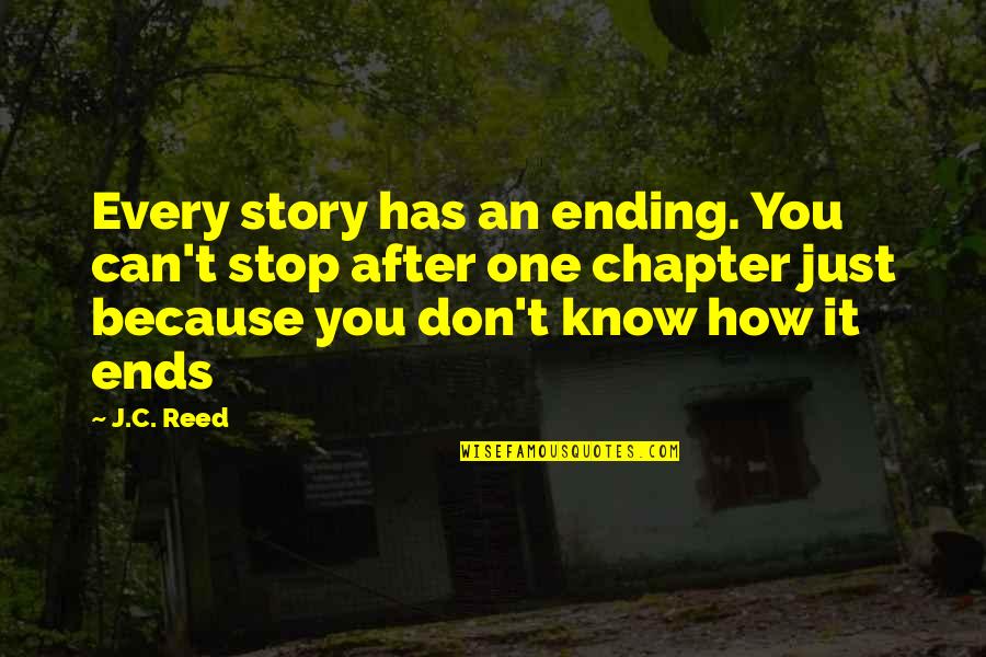 Ending A Chapter Quotes By J.C. Reed: Every story has an ending. You can't stop