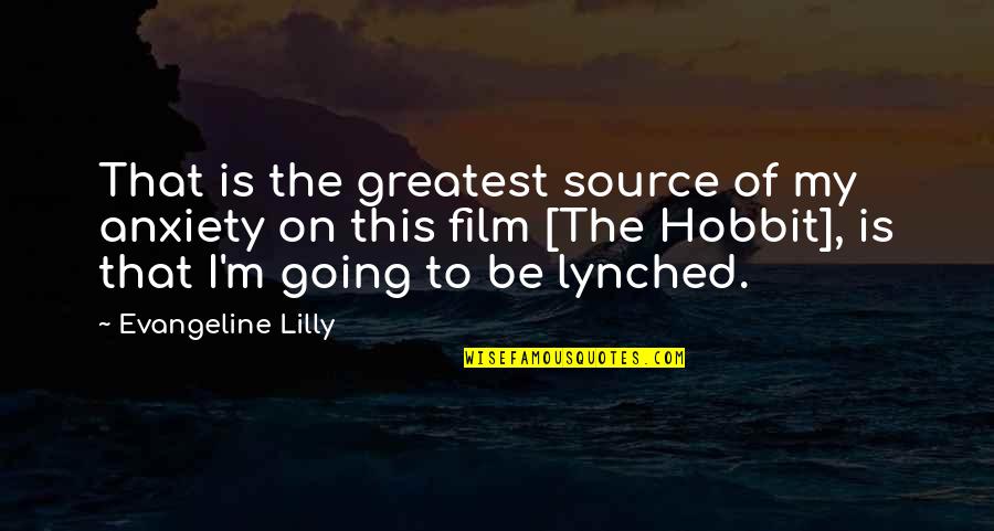 Ending Freshman Year Quotes By Evangeline Lilly: That is the greatest source of my anxiety