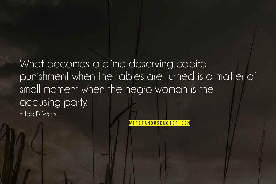 Enditnow Quotes By Ida B. Wells: What becomes a crime deserving capital punishment when