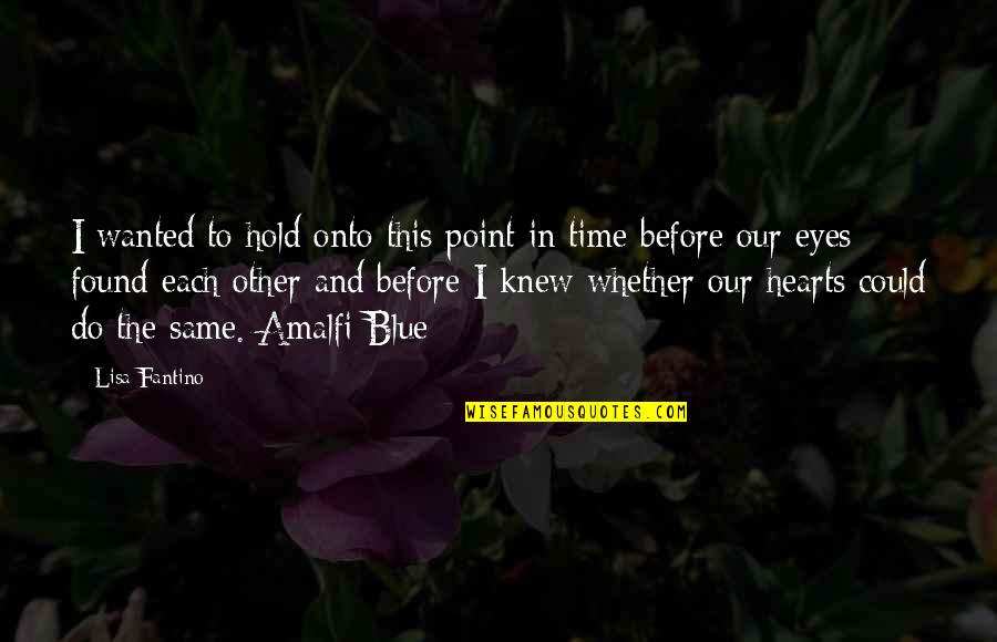 Endolyne Joes Quotes By Lisa Fantino: I wanted to hold onto this point in