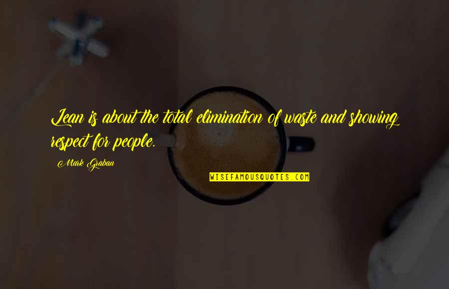 Endoray Quotes By Mark Graban: Lean is about the total elimination of waste