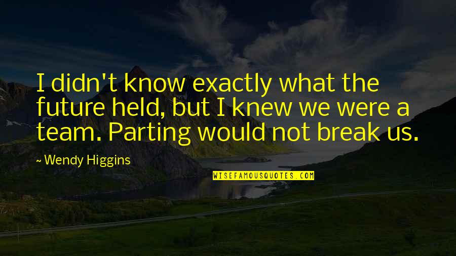 Endurer Synonyme Quotes By Wendy Higgins: I didn't know exactly what the future held,
