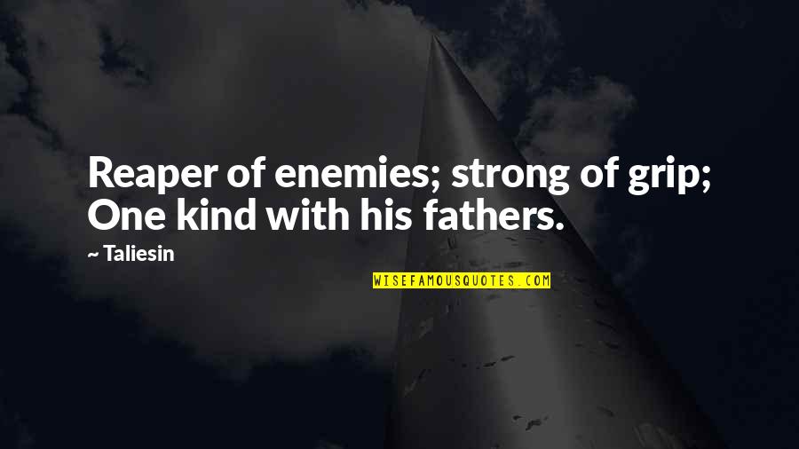 Enemies Within Quotes By Taliesin: Reaper of enemies; strong of grip; One kind