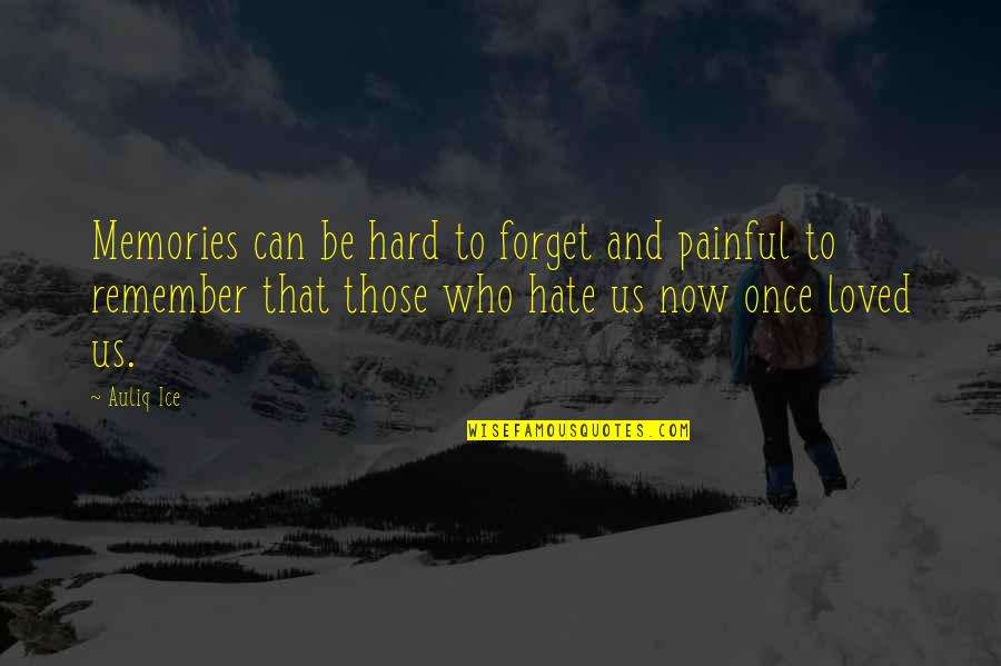Enemity Quotes Quotes By Auliq Ice: Memories can be hard to forget and painful