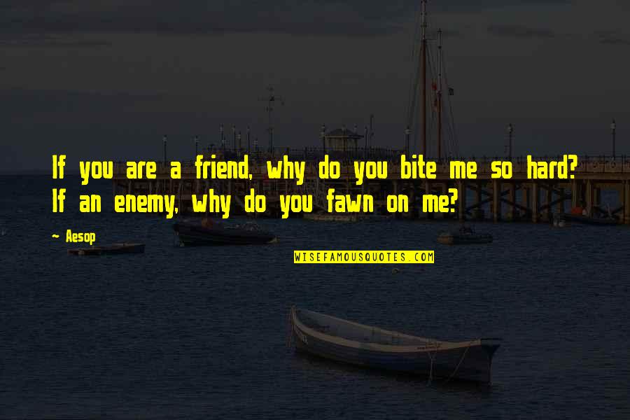 Enemy Friendship Quotes By Aesop: If you are a friend, why do you