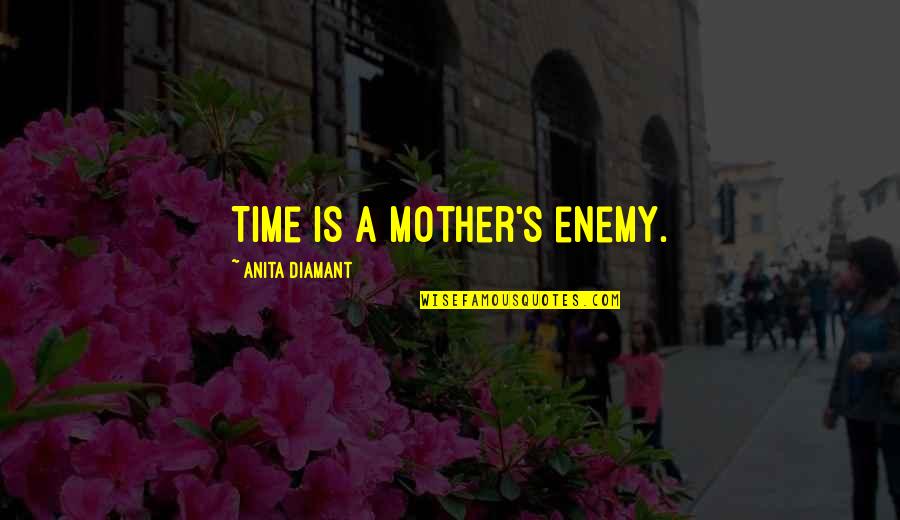 Enemy Is Time Quotes By Anita Diamant: Time is a mother's enemy.