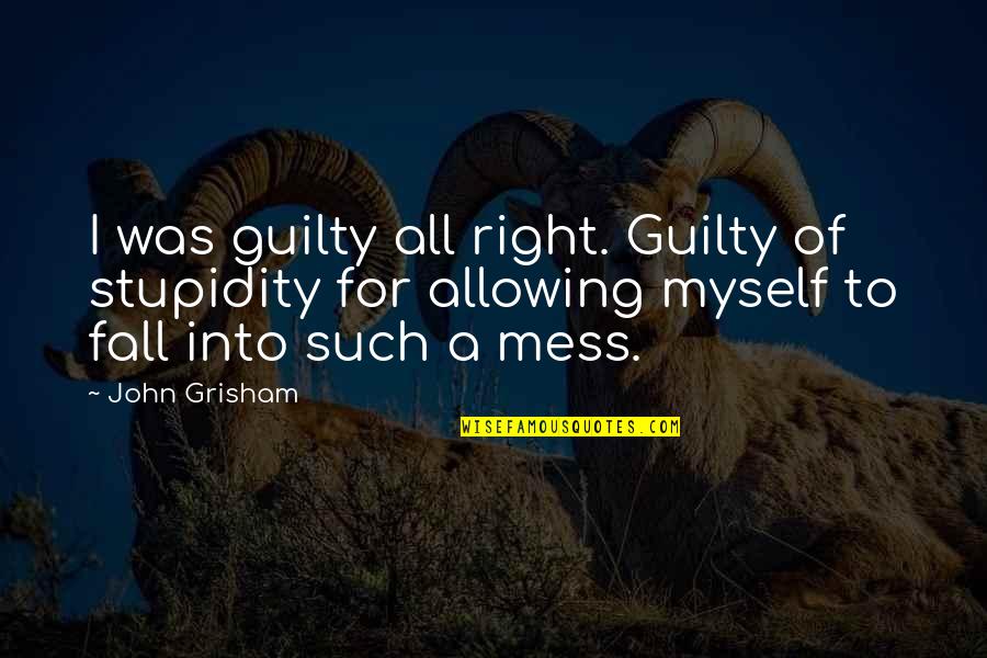 Enemy Territory Quotes By John Grisham: I was guilty all right. Guilty of stupidity