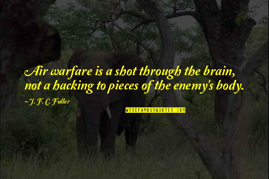 Enemy's Quotes By J. F. C. Fuller: Air warfare is a shot through the brain,