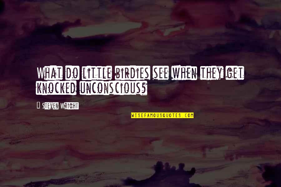 Energetic Integrity Quotes By Steven Wright: What do little birdies see when they get Energetic Integrity Quotes By Steven Wright: What do little birdies see when they get