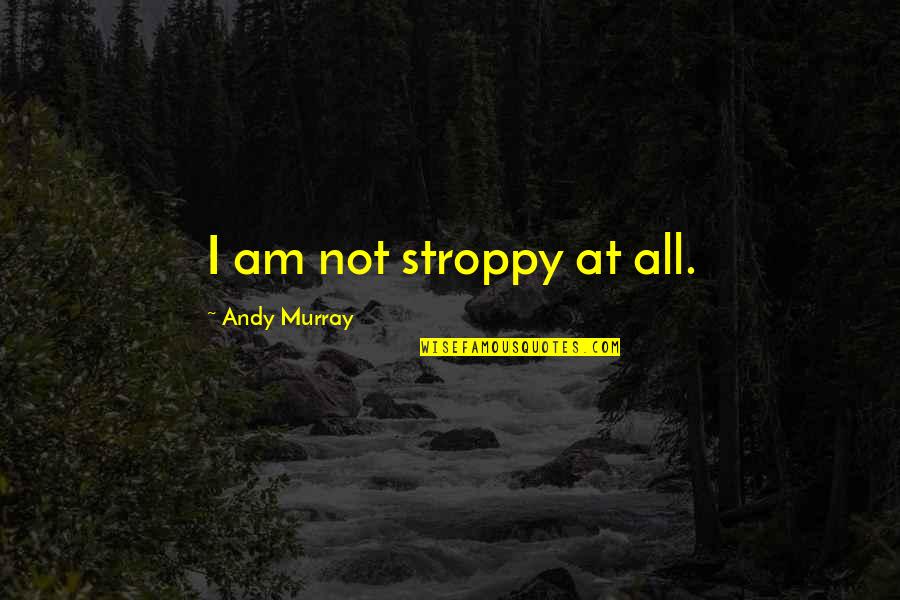 Energy In Physics Quotes By Andy Murray: I am not stroppy at all.