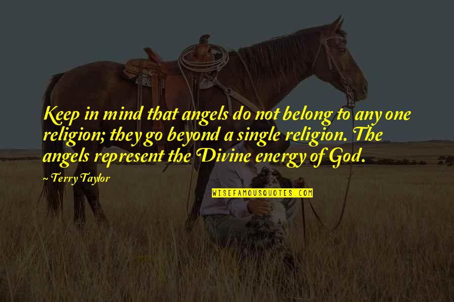Energy Of The Mind Quotes By Terry Taylor: Keep in mind that angels do not belong