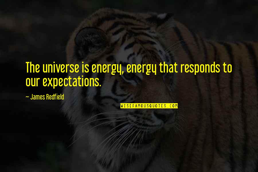Energy Universe Quotes By James Redfield: The universe is energy, energy that responds to Energy Universe Quotes By James Redfield: The universe is energy, energy that responds to