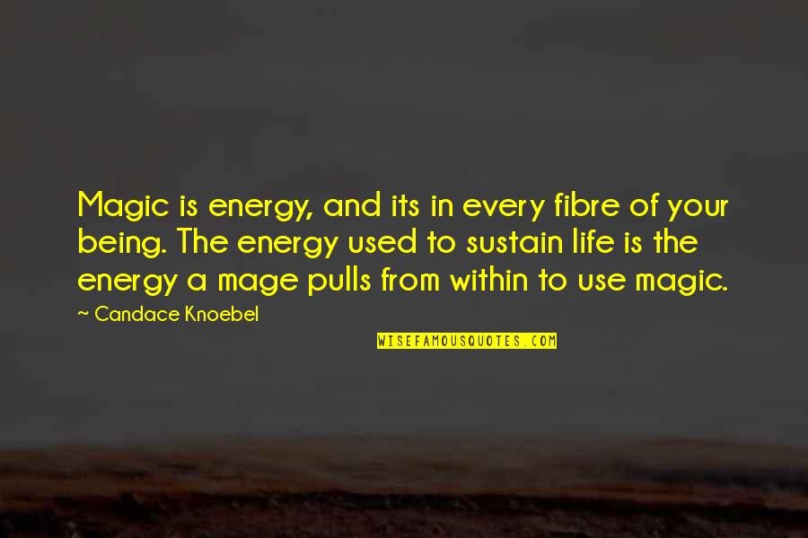 Energy Use Quotes By Candace Knoebel: Magic is energy, and its in every fibre