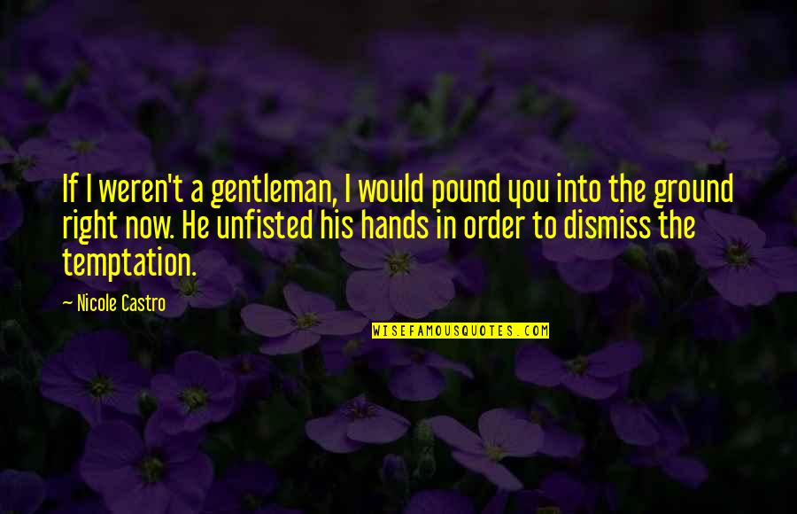 Enfatizar Quotes By Nicole Castro: If I weren't a gentleman, I would pound