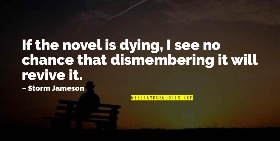 Enfocate En Ti Quotes By Storm Jameson: If the novel is dying, I see no