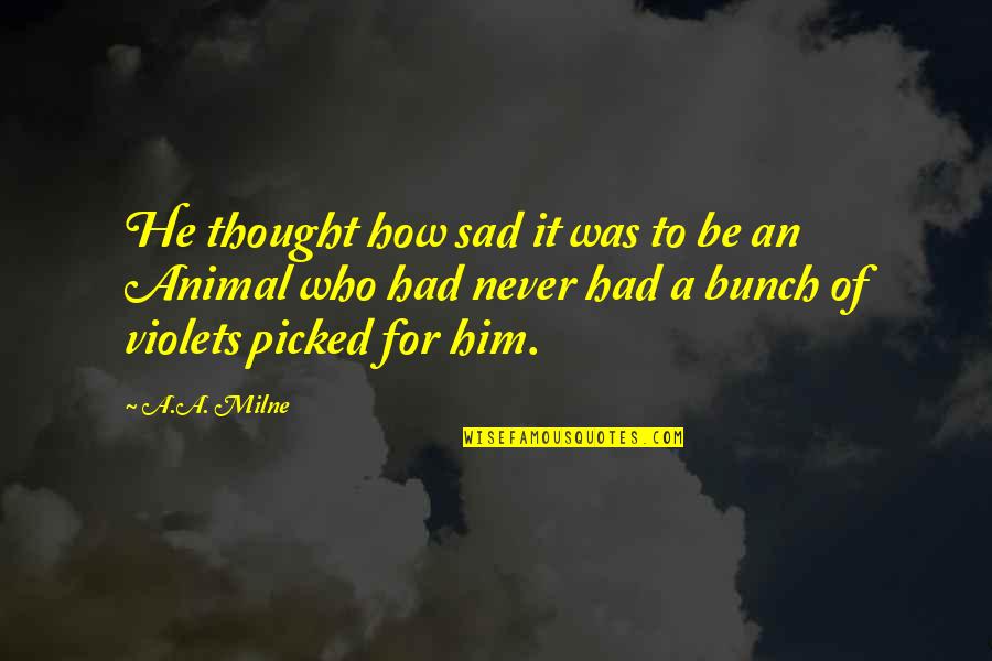 Enfoque Conductista Quotes By A.A. Milne: He thought how sad it was to be