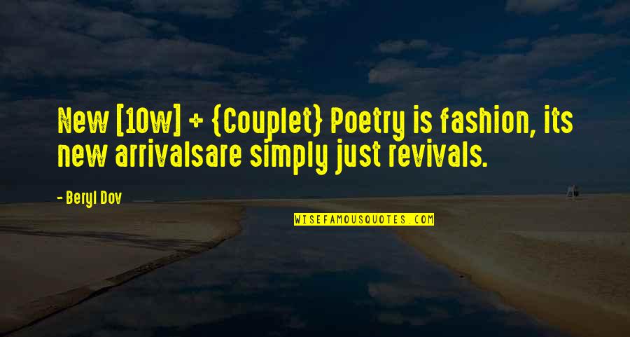 Enforcers Logo Quotes By Beryl Dov: New [10w] + {Couplet} Poetry is fashion, its