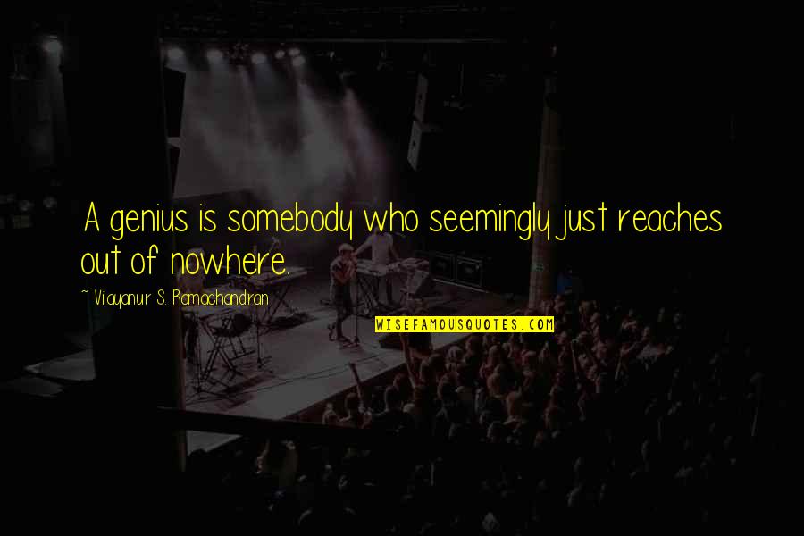 Enforcesco Quotes By Vilayanur S. Ramachandran: A genius is somebody who seemingly just reaches Enforcesco Quotes By Vilayanur S. Ramachandran: A genius is somebody who seemingly just reaches