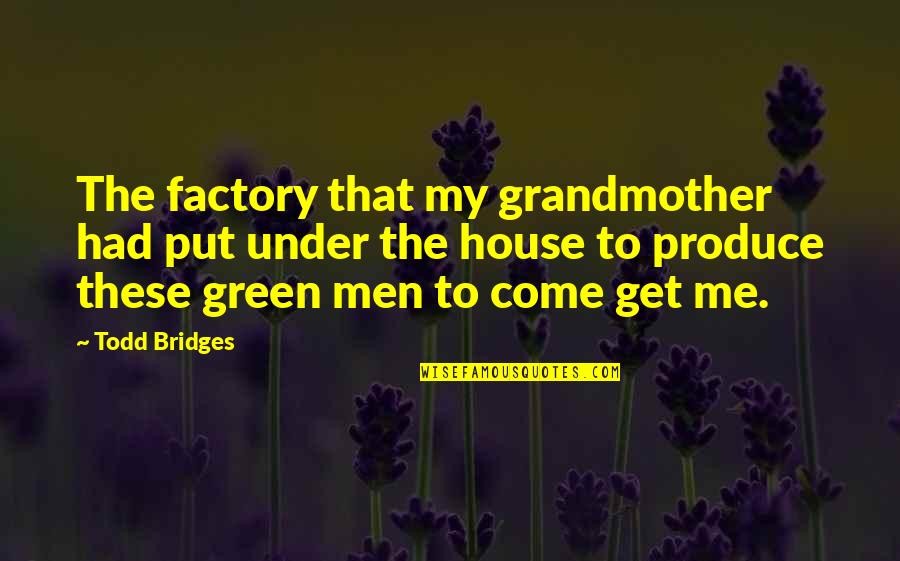 Engagament Ring Quotes By Todd Bridges: The factory that my grandmother had put under Engagament Ring Quotes By Todd Bridges: The factory that my grandmother had put under