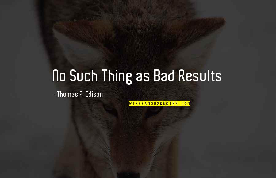 Engagement She Said Yes Quotes By Thomas A. Edison: No Such Thing as Bad Results