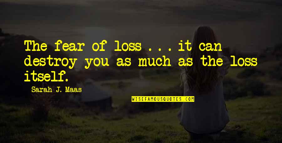 Engelse Liefdesverdriet Quotes By Sarah J. Maas: The fear of loss . . . it