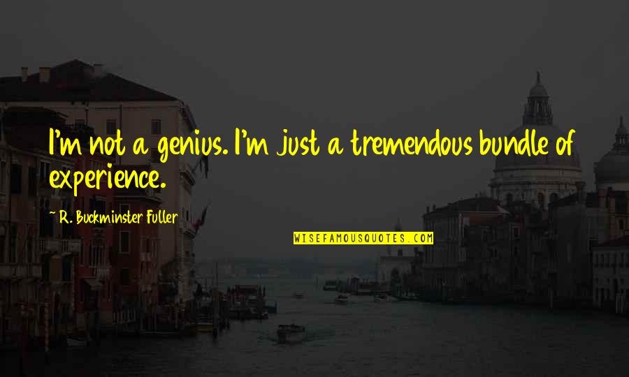 Engelsk Til Quotes By R. Buckminster Fuller: I'm not a genius. I'm just a tremendous