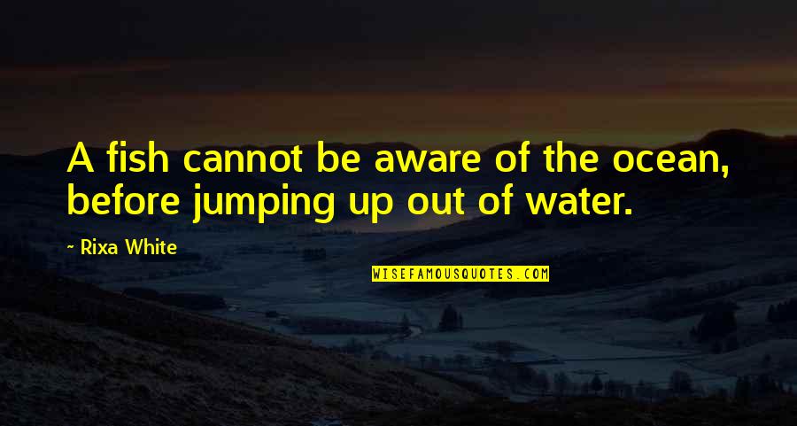 Engirth Quotes By Rixa White: A fish cannot be aware of the ocean,